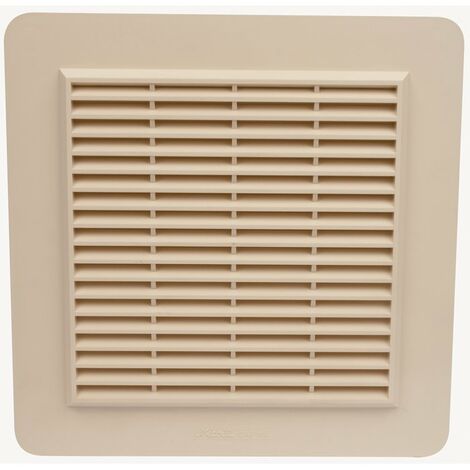 Nicoll – Grille aération VMC carrée 246 x 246 mm – Passage d'air 200 cm² – Grille anti-insectes pour rénovation façade – Fixation vissage ou collage