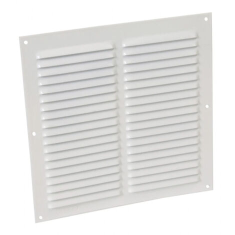 Nicoll – Grille aération VMC aluminium laqué blanc 25x25 cm – Moustiquaire carrée pour ventilation efficace – Empêche l'entrée d'insectes
