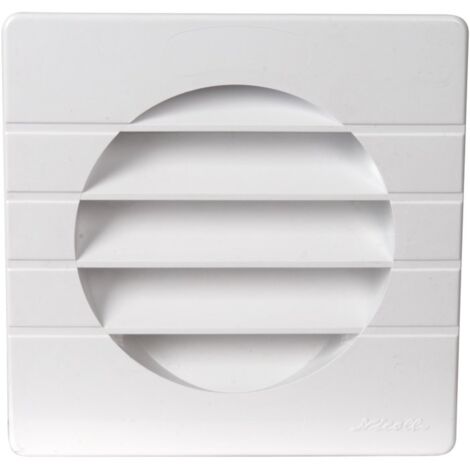 Nicoll – Grille d'aération extérieure pour tube PVC Ø100mm – Résine synthétique blanche – Installation facile avec moustiquaire – Pour évacuation air vicié