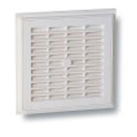 Nicoll – Grille aération VMC PVC à sceller démontable carrée 160x160mm – Couleur blanche – Ventilation efficace pour espaces confinés