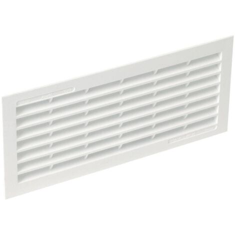 Nicoll – Grille aération VMC rectangulaire avec moustiquaire – Installation vissage ou collage – Circulation d'air optimale – Empêche l'entrée d'insectes