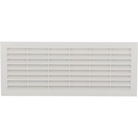 NICOLL Grille de ventilation à visser ou à coller classique rectangulaire 120 mm x 299 mm avec moustiquaire
