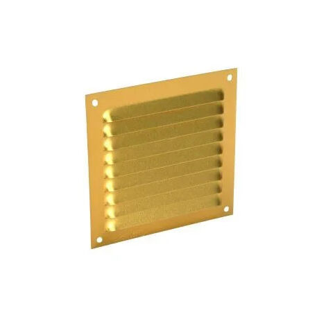 Nicoll – Grille de ventilation en aluminium anodisé doré 15x15 – Sans moustiquaire – Pour ventilation efficace – Esthétique et fonctionnelle