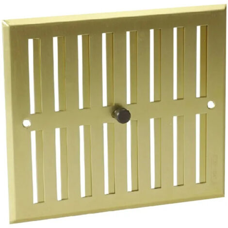 Nicoll – Grille de ventilation en aluminium anodisé doré 17x19 cm – Fermeture rectangulaire – Pour systèmes de ventilation esthétique et fonctionnelle