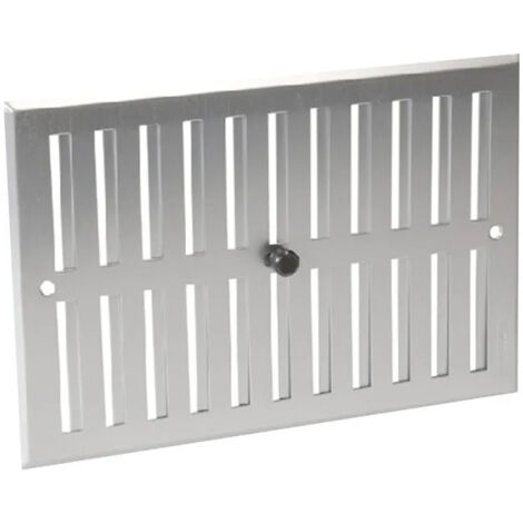Nicoll – Grille de ventilation en aluminium anodisé gris 17x25 cm – Fermeture rectangulaire – Pour espaces confinés – Ventilation efficace