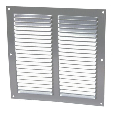 Nicoll – Grille de ventilation en aluminium anodisé gris 30x30 cm – Moustiquaire intégrée – Installation par vis – Résistante à l'oxydation