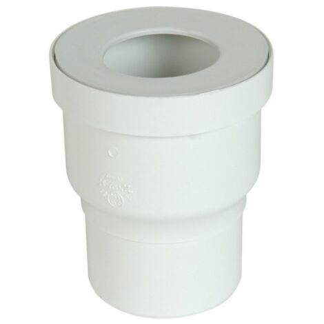 Nicoll – Manchon cuvette à clapet en PVC blanc – Sortie droite avec joint élastomère – Diamètre Ø100 mm – Installation facile sur évacuation