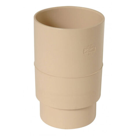 Nicoll – Manchon femelle-femelle Ø80 en PVC couleur sable – Raccord pour gouttière – Installation facile pour tubes de descente