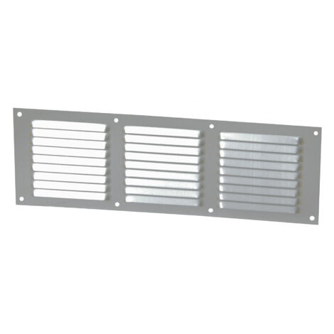 Nicoll – Moustiquaire rectangulaire horizontale 10x30 cm – Aluminium anodisé gris – Ventilation efficace contre insectes – Pour espaces aérés