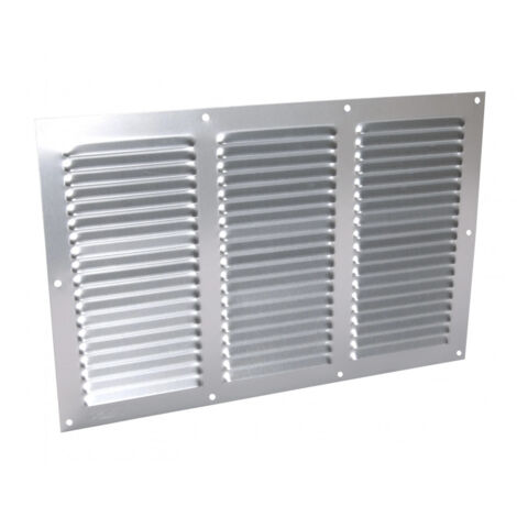 Nicoll – Moustiquaire rectangulaire horizontale 20x30 cm en aluminium anodisé gris – Protection contre les insectes – Ventilation efficace pour espaces confinés