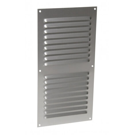 Nicoll – Moustiquaire rectangulaire verticale 30x15 cm en aluminium anodisé gris – Ventilation efficace anti-insectes – Pour espaces confinés