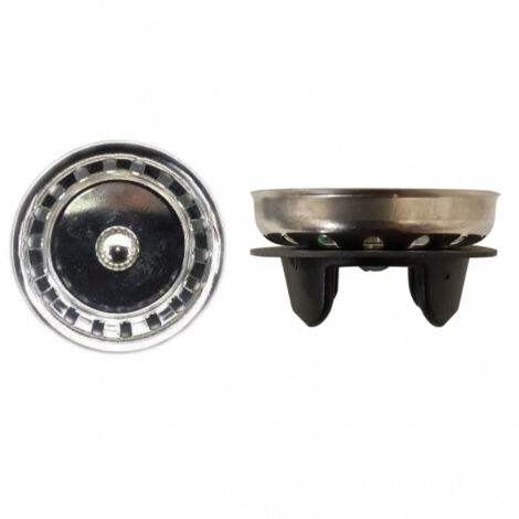 Nicoll – Panier de bonde évier 84 mm – Inox – Hauteur 2,5 cm – Pour installations domestiques – Évite obstructions canalisations