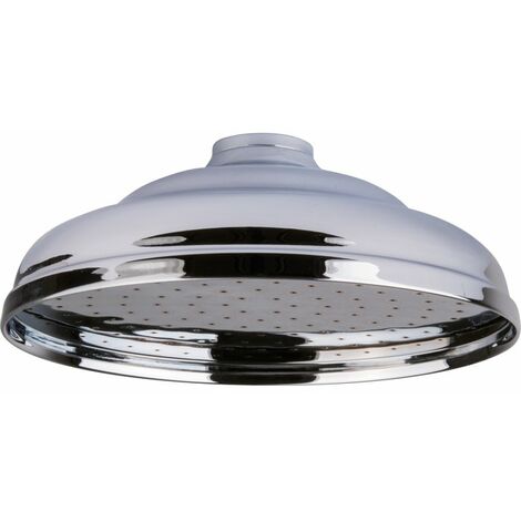 Nicoll – Pomme de douche ronde 120 mm – Laiton chromé – Débit 13,2 L/min – Type de jets pluie – Filetage femelle 1/2''