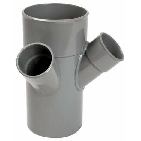 Nicoll – Raccord d'évacuation PVC culotte double équerre 45° diamètre 100/50 mm – Connexion efficace pour systèmes de drainage - tre100