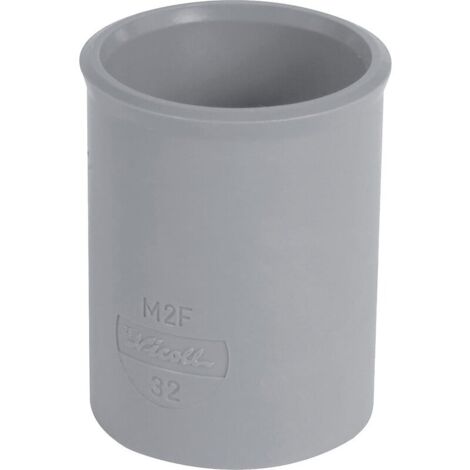 Nicoll – Raccord d'évacuation PVC femelle-femelle 32 mm – Manchon à butée pour jonction tubes – Installation facile sans colle