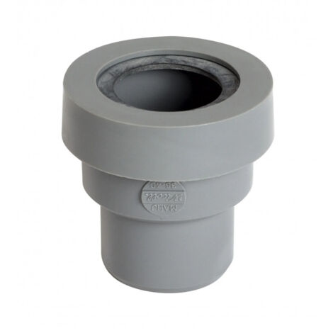 Nicoll – Raccord d'évacuation PVC mâle/femelle 40 mm – À joint pour sortie siphon – Installation facile – Compatible réseaux PVC 40 mm