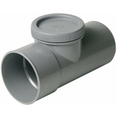 Nicoll – Raccord d'évacuation PVC Te de visite D100 – Vt 8 – Usage intérieur/extérieur – Matériaux résistants et durables