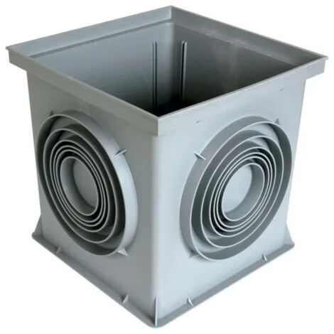 Nicoll – Regard de branchement PVC 40x40x40 cm – Installation fiable pour systèmes d'évacuation – Résistant aux chocs et aux UV