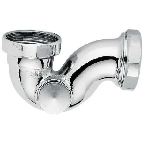 Nicoll – Siphon de lavabo en 'V' chromé – Sortie ø32 mm – Conçu pour installations sanitaires – Accessoire de salle de bain