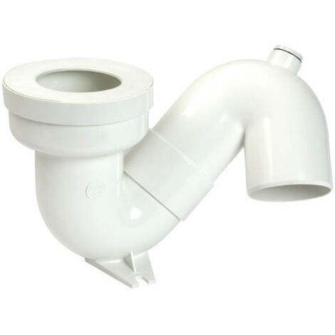Nicoll – Siphon siège turque sortie verticale Ø100mm – PVC blanc injecté – Joint élastomère pour étanchéité optimale – H 180mm L 57mm M 390mm