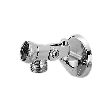 Nicoll – Support douchette mural 1/2' – Raccord articulé en zamac chromé – Orientation réglable 60°/180° – Entraxe de fixation 36mm