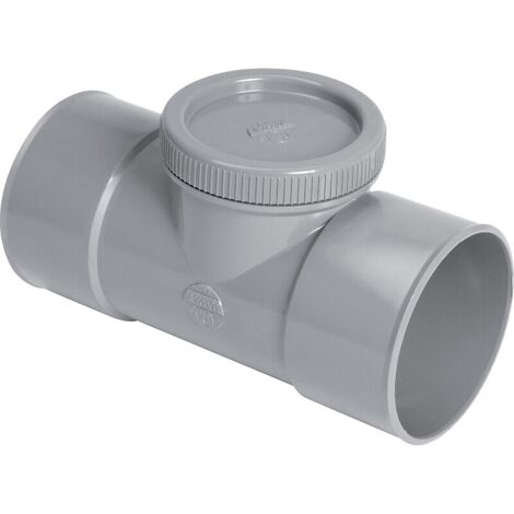 Nicoll – Té de visite à bouchon PVC 100mm – Femelle-femelle – Longueur 57mm – Type à coller – G2T - ff100