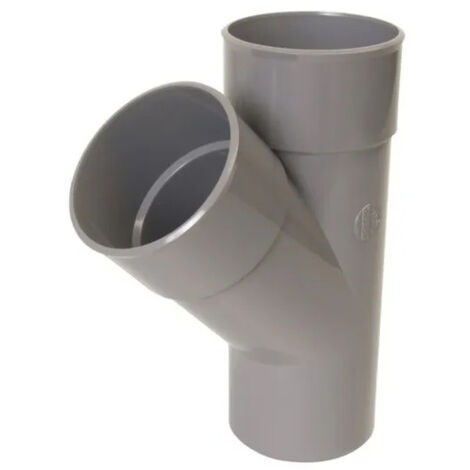 Nicoll – Té PVC 45° réduit MF 80/50/80 – Raccord d'évacuation pour systèmes d'évacuation – Angle 45° pour installations plomberie