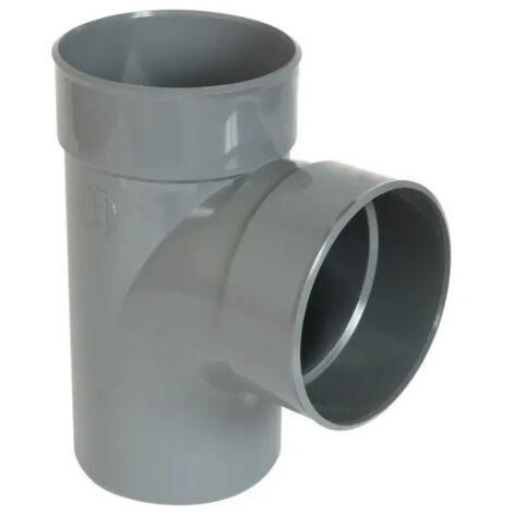 Nicoll – Té PVC 90° réduit MF 200/100/200 – Raccord évacuation pour eaux usées – Conçu pour applications de plomberie – Angle d'inclinaison 90°