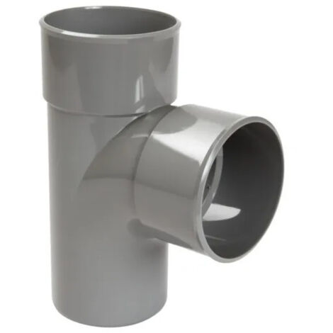 Nicoll – Té PVC 90° réduit MF 75/50/75 – Raccord d'évacuation pour systèmes d'eaux usées – Dimensions 75 mm femelle, 50 mm mâle