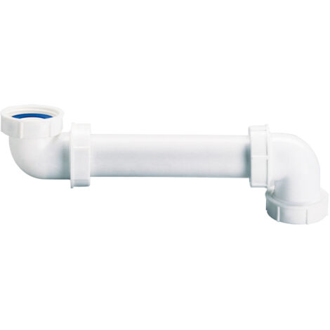 Nicoll – Tubulure lavabo bimatière 32mm – Longueur 250mm – Hauteur 56mm – Polypropylène – Filetage 33 x 42mm – Étanchéité optimale