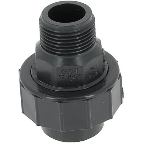 NICOLL Union métal plastique Ø32 Femelle à coller - Mâle 1"