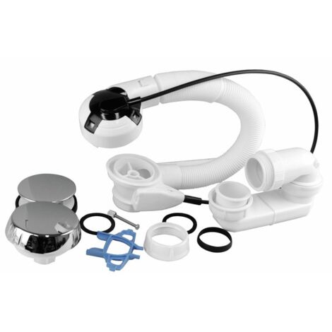 Nicoll – Vidage baignoire TBR07 – Finition métal – Longueur standard – Remplacement facile pour systèmes de vidage existants