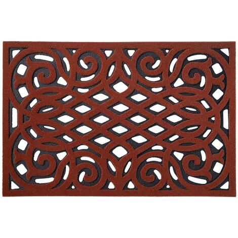 Kraiburg Profimat® Tappeto antiscivolo scale granulato gomma Rosso 25 x 75  cm