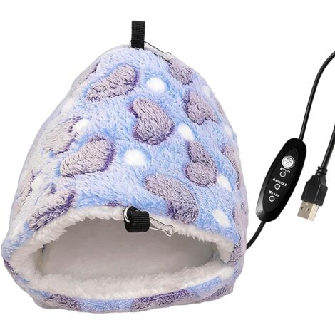 Nid Chaud pour Oiseaux - Chauffage USB Doux en Peluche Cabane de Roupillon