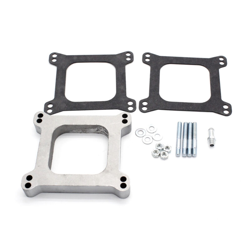 Entretoise de carburateur en aluminium de 1 pouce avec tube à vide de 3/8 pouce de remplacement pour Chevy Ford Mopar Holley