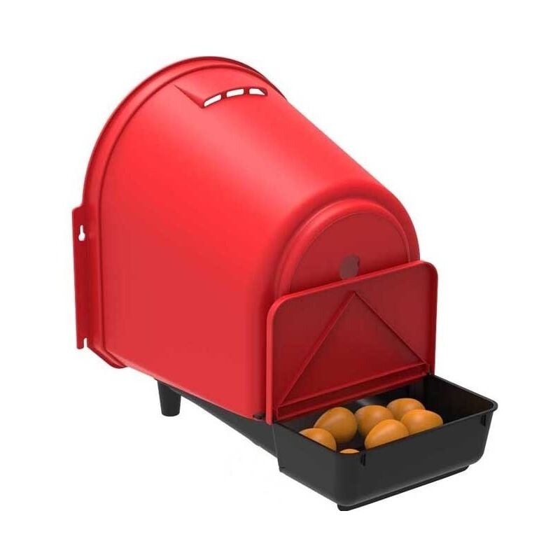 Niche de Ponceuse d'extérieur 37x46x45 cm avec Plateau à œufs, nid de Poulet en Plastique, pour jusqu'à 6 Poules, Montage Mural