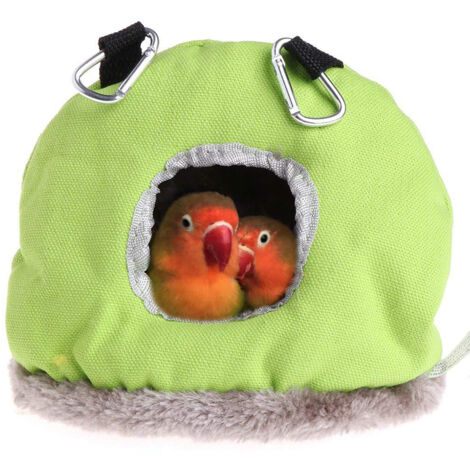 Nid d'oiseau douillet rond suspendu pour cage - Hammac d'hiver chaud pour petits oiseaux