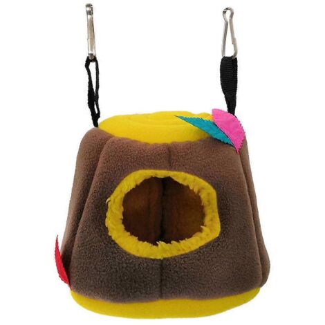 Nid d'oiseau douillet suspendu avec accroches - Hamac doux pour hamster, cachette et lit de repos