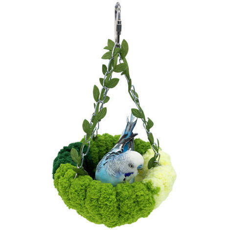 Nid D'oiseau, Maison D'élevage de Perruches en Molleton de Corail Doux, Cabane pour Perroquets, Lit pour Perruches, Perruches, Calopsittes, Inséparables, hamac (17x32cm)