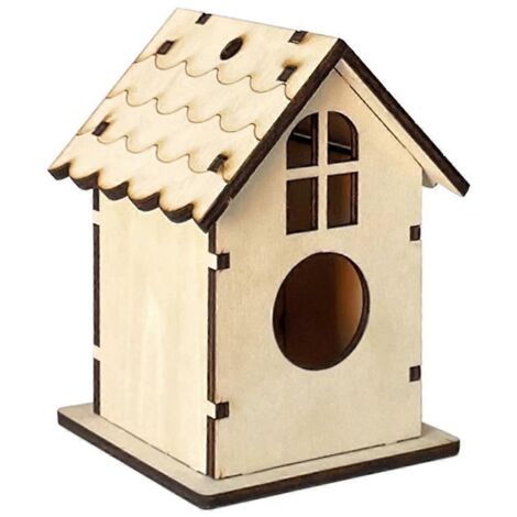 Nid d'oiseau perchoir pour perruche, jouet DIY décoration cage petits oiseaux, accessoire perchoir naturel oiseaux exotiques.