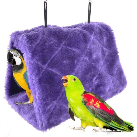 Nid d'oiseau perroquet, nid d'animal, hamac d'hiver chaud et moelleux à suspendre dans une cabane.