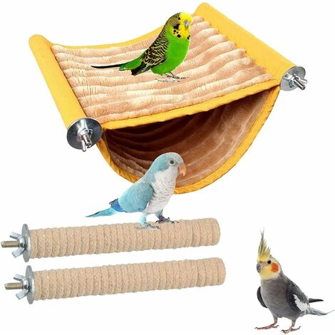 pour Cage de nid d'oiseau Jouet pour Petits Animaux de Compagnie Hamac Perroquet Perruche Myna Pigeon Perche Perche Perche Perche inséparable Hamac d'oiseau Tente à Suspendre 