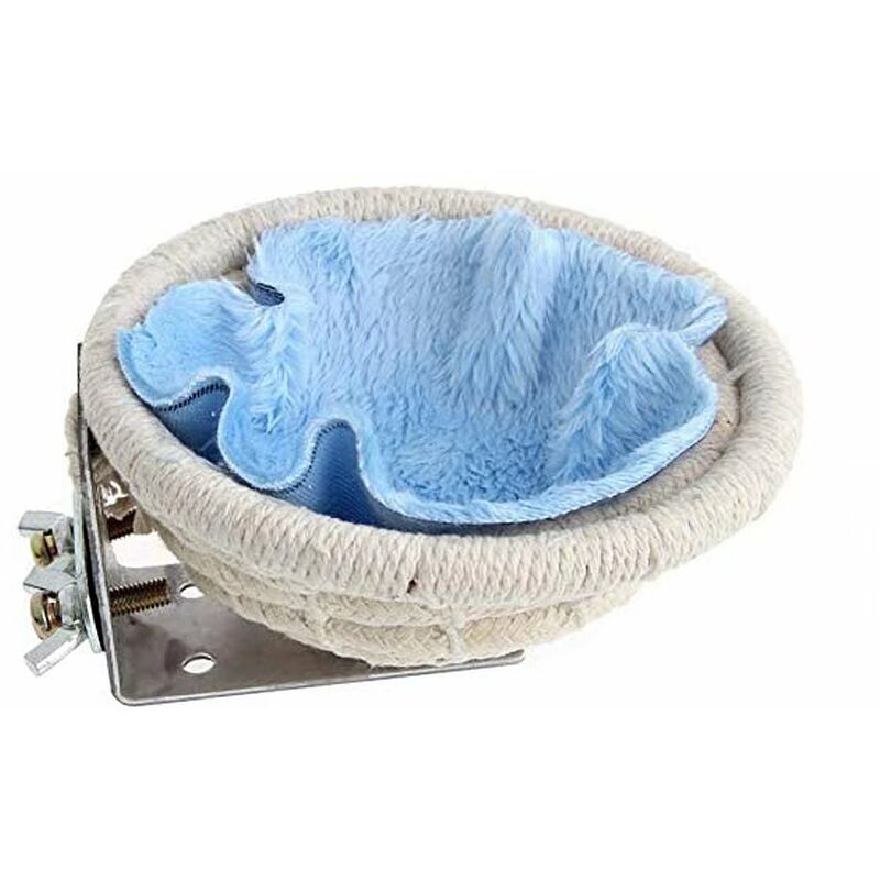 Nid en corde de chanvre fait à la main pour oiseaux, perroquets, aras, perruches grises d'Afrique, accessoires de cage à basse-11, 5 cm de large
