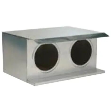 Nid Ropet 1604 deux trous 47x27cm – Toit plat galvanisé – Conception empilable pour espaces réduits – Base amovible – Rocila