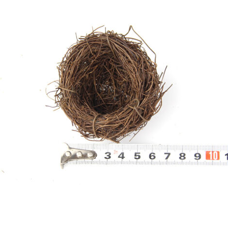 Nido artificial para pájaros, pajarera, nido artificial de jardín de aspecto natural - 6 cm
