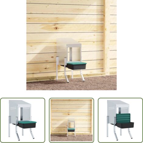 Nido de gallinas -  Nido para gallinas de 1 compartimento con patas de acero galvanizado
