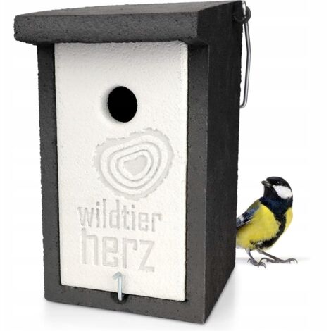 Nido de madera de hormigón Wildtierherz de 32 mm - Para carboneros comunes