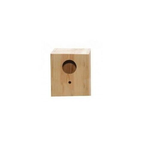 Nido de madera HOYO  para pajaros exóticos 9.5x13x9.5