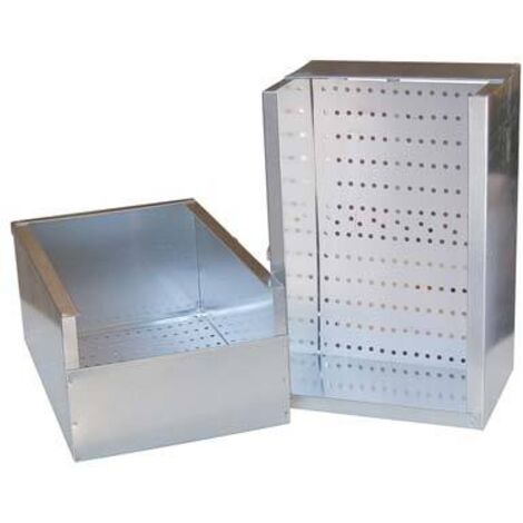 NIDO INTERNO X GABBIA CONIGLI  ACCIAIO ZINC CM 40X24 H.CM 14