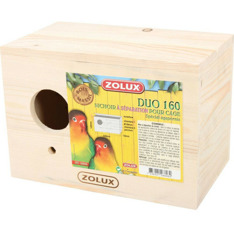 

NIDO MADERA AGAPORNIS 14X23X16 - Zolux
